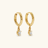 Shayla Hammered Diamond Hoops