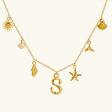 Avella Jewellery Ocean Initial Necklace