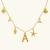 Avella Jewellery Ocean Initial Necklace
