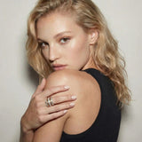 Janelle Two Tone Stacked Diamond Ring
