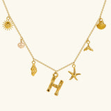 Avella Jewellery Ocean Initial Necklace