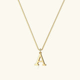 Therese Letter Initial Gold Necklace