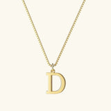 Therese Letter Initial Gold Necklace