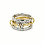 Vivia Two Tone Stacked Diamond Ring