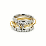 Vivia Two Tone Stacked Diamond Ring