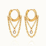 Adore Diamond Drop Hoops