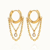Adore Diamond Drop Hoops