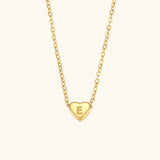 Heart Initial Gold Necklace