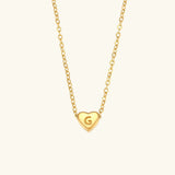 Heart Initial Gold Necklace