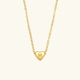 Heart Initial Gold Necklace