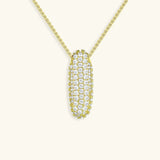 Bubble Initial Diamond Necklace