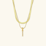 Fiona Layered Gold Initial Letter Necklace