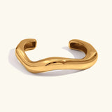 Zaria Asymmetrical Gold Bangle
