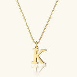 Therese Letter Initial Gold Necklace