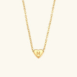 Heart Initial Gold Necklace