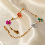 Azalea Floral Gold Bracelet