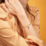 Amalia Birthstone Cross Bracelet