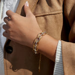Ramona Two Tone Multi Link Bracelet