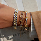 Ramona Two Tone Multi Link Bracelet