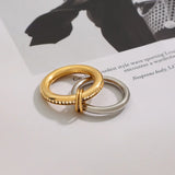 Claire Two Tone Ring Stack