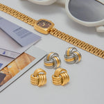 Avielle Chunky Gold Knot Earrings