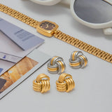 Avielle Chunky Gold Knot Earrings