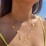 Avella Jewellery Ocean Initial Necklace
