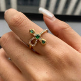 Joy Diamond Knot Gold Ring