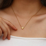 Heart Initial Gold Necklace