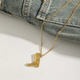 Makayla Gold Boot Pendant