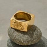 Carlotta Geometric Shell Ring