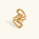 Corina Abstract Gold Ring