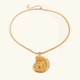 Cascadia Nautilus Gold Necklace