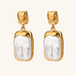 Brittany Freshwater Pearl Slate Earrings