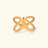 Aurelie Gold Starfish Ring