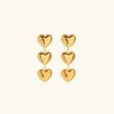 Aimee Gold Heart Earrings
