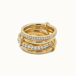 Lanae Stacked Diamond Gold Ring