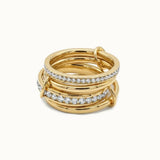 Lanae Stacked Diamond Gold Ring