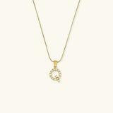 Augustine Initial Letter Pearl Necklace