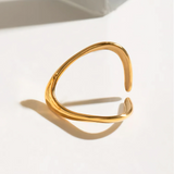 Paisley Gold Arc Ring