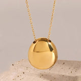 Claribel Gold Dome Necklace