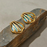 Nixie Gold Seashell Earrings