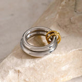 Dune Stacked Gold Ring