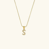 Augustine Initial Letter Pearl Necklace