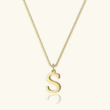 Therese Letter Initial Gold Necklace