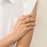 Lunaria Gold Wave Ring