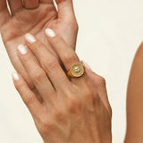Solari Sunface Gold Ring