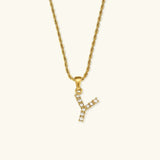 Maeve Letter Initial Diamond Necklace