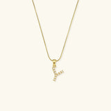 Augustine Initial Letter Pearl Necklace