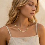 Elysian Gold Herringbone Necklace